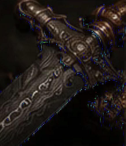 Keris Brojol Pamor Udan Mas detail